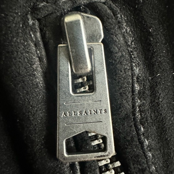 ALLSAINTS Iro Biker Jacket 100% Goat Suede - Picture 9 of 15